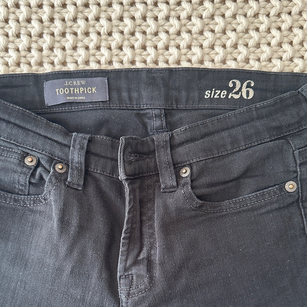 J.Crew Toothpick Jeans in Black